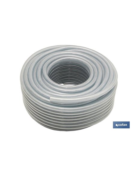 Manguera Pvc Cristal con Refuerzo 8x14mm/100m