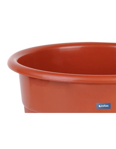 Maceta Dalia Color Marron  17x14+ Plato 14.5cm