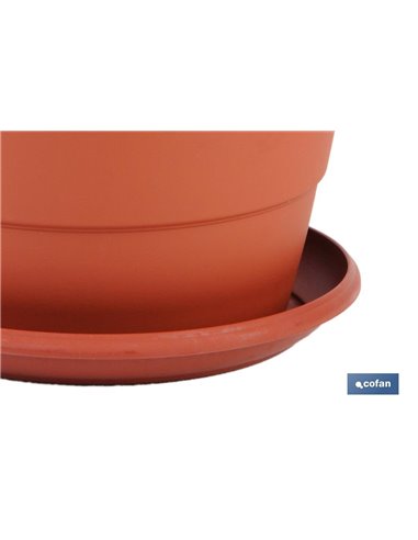 Maceta Marron Modelo Gardenia 35x28.8+ Plato28cm