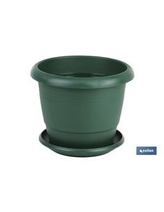 Maceta Verde Modelo Gardenia 35x28.8+ Plato28 Cm
