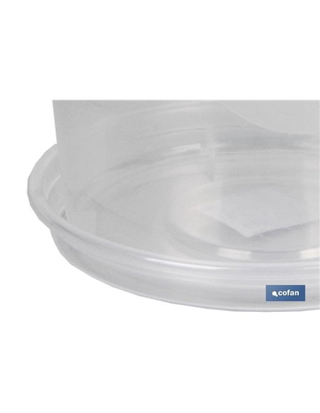Maceta Orquidea Transparente 23.5x20+ Plato 20cm