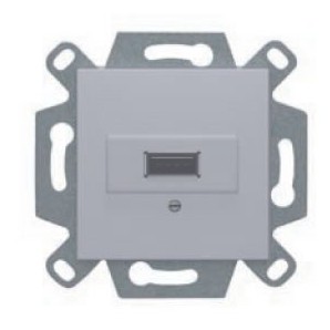 Conector USB tipo A prateado BJC Viva 23578-USB-PL