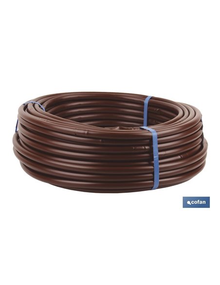 Tubo 100m Riego Goteo Marron (Gotero A 0,33m) Ø16mm