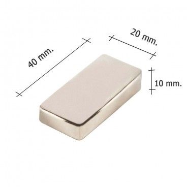 Iman Wolfpack Neodimio Rectangular 40x20x10 mm. (Blister 1 Pieza)