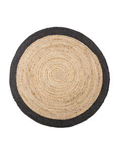 Alfombra arpillera negra ø120cm atmosphera