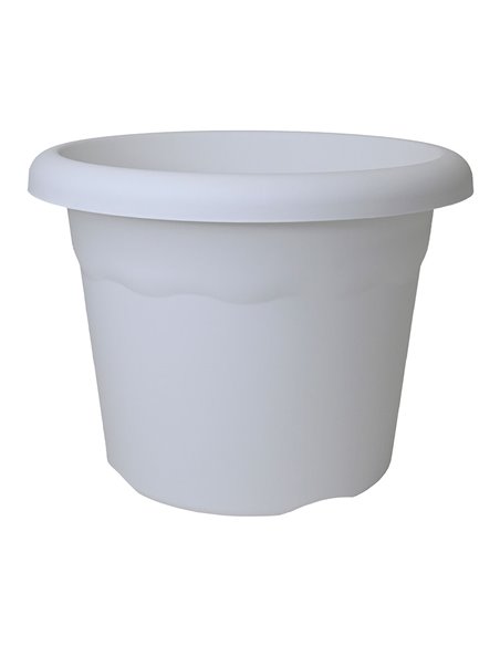Maceta de inyección color blanco Ø20cm plástico.
