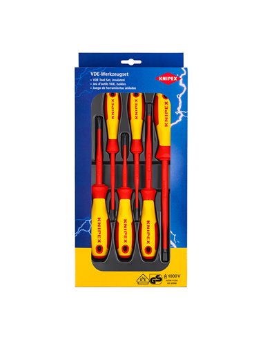 Juego de destornilladores vde 6 piezas knipex 00 20 12v02
