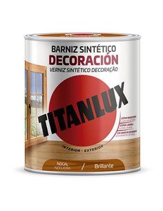 Barniz sintético decoración brillante nogal 0,750l titanlux m10100334