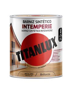 Barniz sintético intemperie brillante incoloro 4l titanlux m14100004