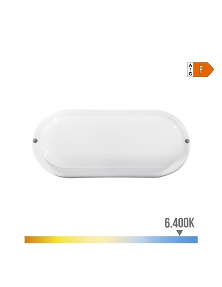 Aplique oval led 18w 1820lm 6400k 23x4,5x10,2cm edm