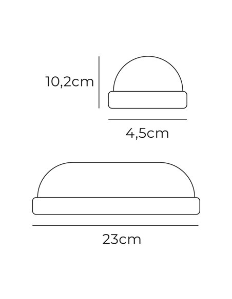 Aplique oval led 18w 1820lm 6400k 23x4,5x10,2cm edm