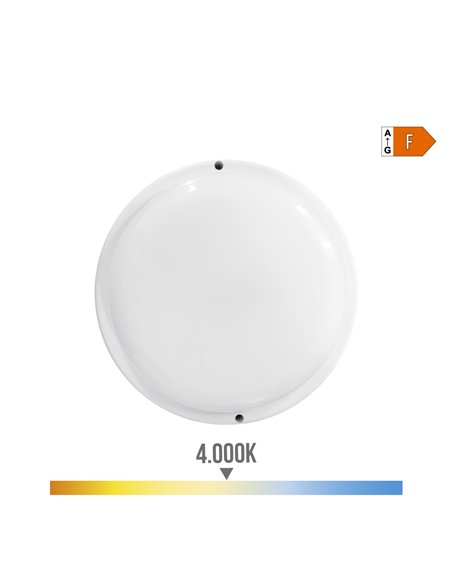 Aplique redondo led 18w 1820lm 4000k ø20,8x4,8cm edm