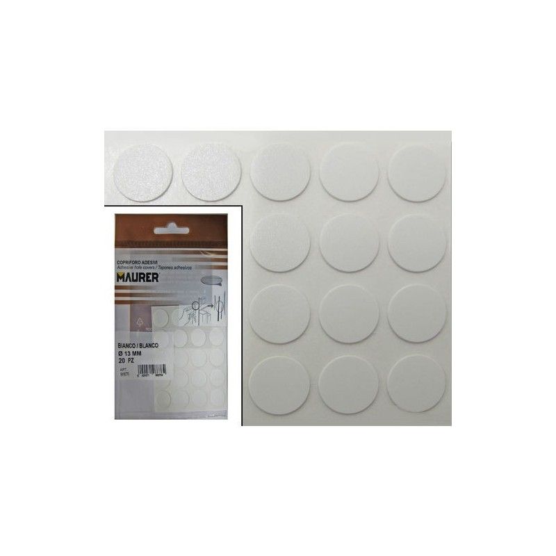 Tapatornillos Adhesivos Blanco (Blister 20 unidades)