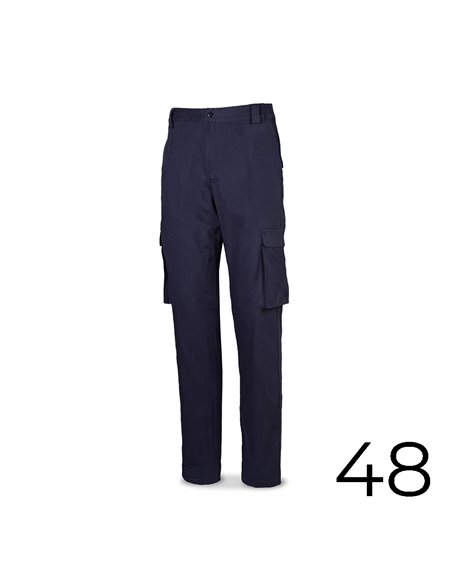 Calça stretch 98% Algodão 2% Elastano 240g Azul Marinho Tamanho 48