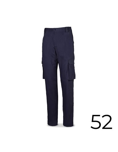 Calça Stretch 98% Algodão 2% Elastano 240g Azul Marinho Tamanho 52