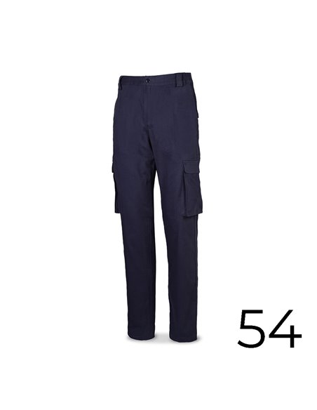 Calça Stretch 98% Algodão 2% Elastano 240g Azul Marinho Tamanho 54