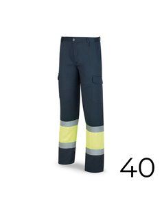 Pantalon poliester/algodón bicolor alta visibilidad azul/amarillo talla 40 388pfxyfa/40 marca
