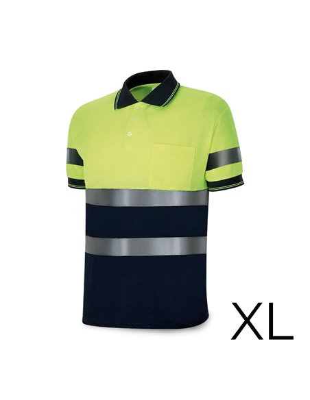 Polo alta visibilidad bicolor manga corta. tejido poliester 160g. transpirable talla xl 1288pavxmcyfa/xl marca