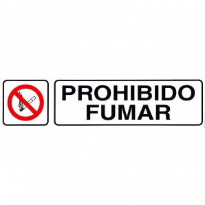 Rotulo Adhesivo 250x63 mm. Prohibido Fumar