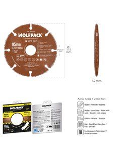 Disco Corte Madera / Plastico Ø 115 mm. Filo De Carburo De Tungsteno 2