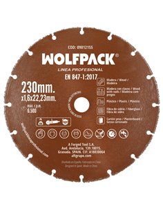 Disco Corte Madera / Plastico Ø 230 mm. Filo De Carburo De Tungsteno