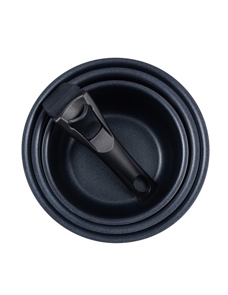 Set 3 cazos (16+18+20cm) click & cook bergner