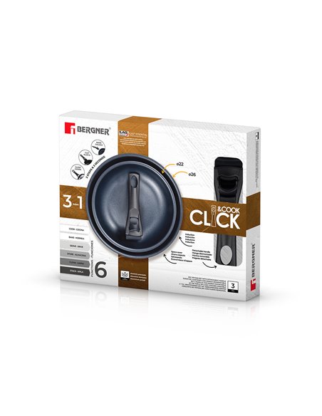 Set 2 sartenes (20+26cm) click & cook bergner