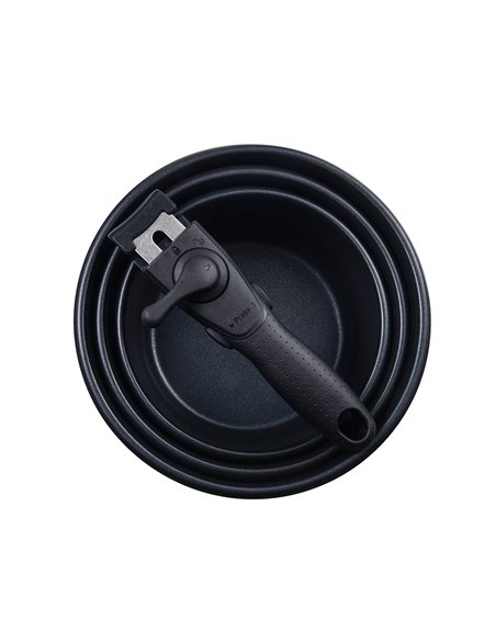 Set 3 cazos acero inoxidable click & cook bergner