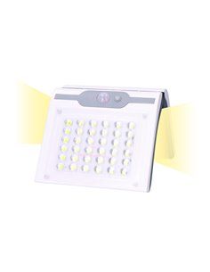 Aplique solar 2w 220lm 6.500k con sensor color blanco edm 2