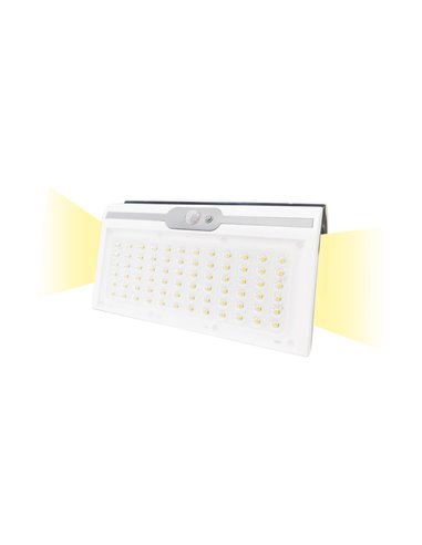 Aplique solar 6w 430lm 6500k com sensor cor branca EDM