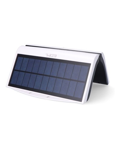 Aplique solar 6w 430lm 6500k com sensor cor branca EDM