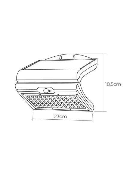 Aplique solar 6w 430lm 6.500k con sensor color blanco edm