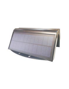 Aplique solar 6w 430lm 6.500k con sensor color negro edm 2