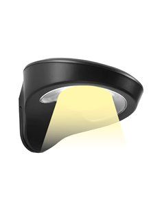 Aplique solar 1,8w 155lm 6.500k con sensor color negro edm