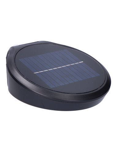 Aplique solar 1,8w 155lm 6.500k con sensor color negro edm