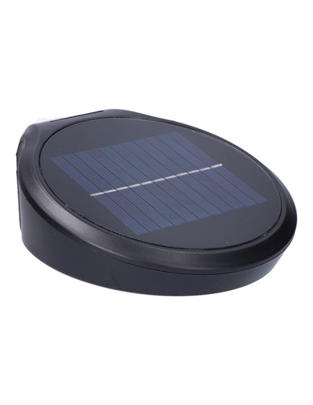 Aplique solar 1,8w 155lm 6.500k con sensor color negro edm