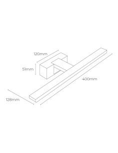 Aplique LED 8w 800lm 4000k 40x12,8x5,1cm EDM 2