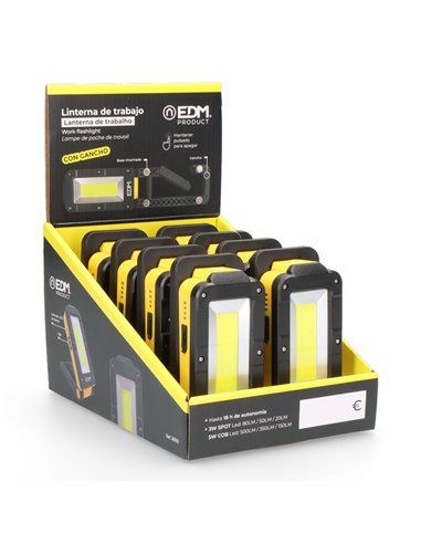 Linterna recargable led con base 500lm edm