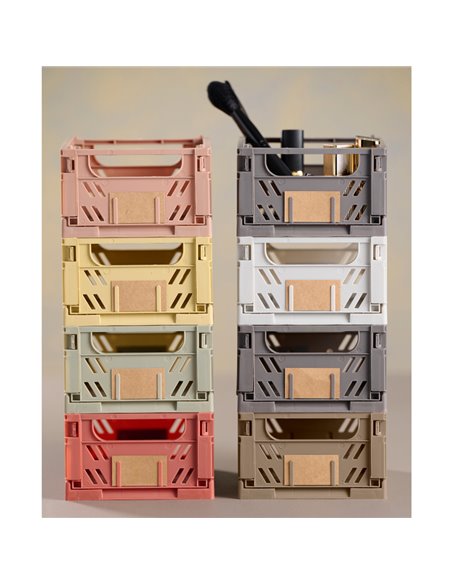 Caja almacenaje plegable 17x12.5x7cm set 2 piezas