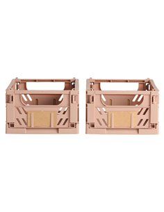 Caja almacenaje plegable 25x16.5x10cm set 2 piezas