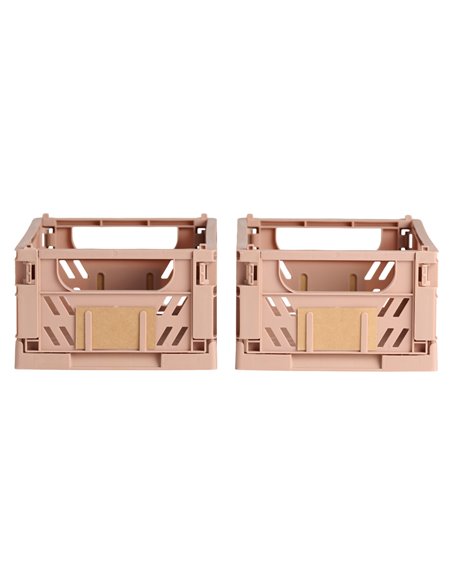 Caja almacenaje plegable 25x16.5x10cm set 2 piezas