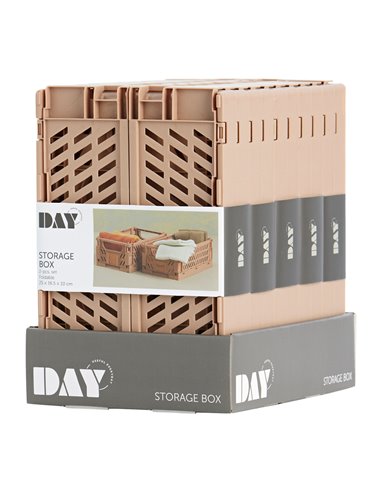 Caja almacenaje plegable 25x16.5x10cm set 2 piezas