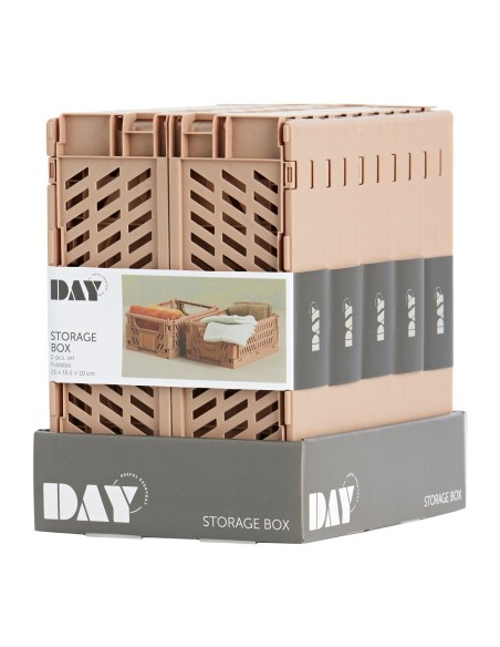 Caja almacenaje plegable 25x16.5x10cm set 2 piezas