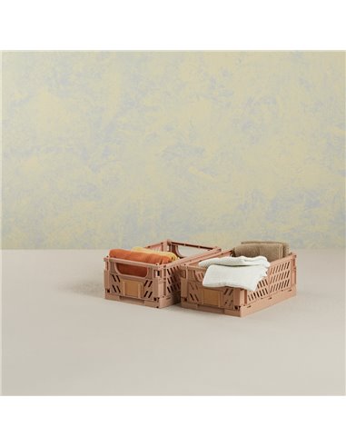 Caja almacenaje plegable 25x16.5x10cm set 2 piezas
