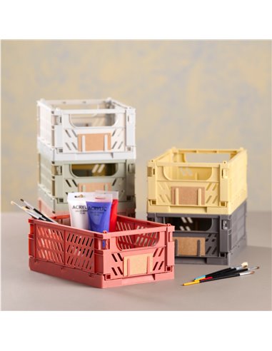 Caja almacenaje plegable 25x16.5x10cm set 2 piezas