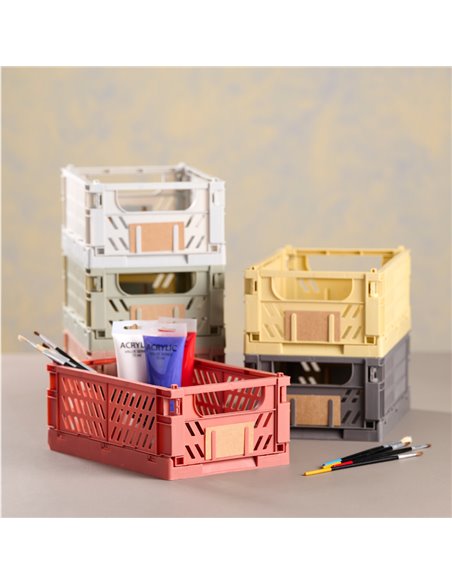 Caja almacenaje plegable 25x16.5x10cm set 2 piezas
