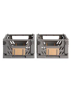 Caja almacenaje plegable 25x16.5x10cm set 2 piezas