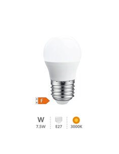 Lámpara LED esférica 7,5W E27 3000K 2