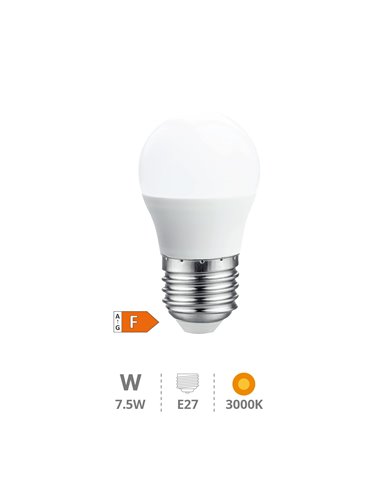 Lámpara LED esférica 7,5W E27 3000K