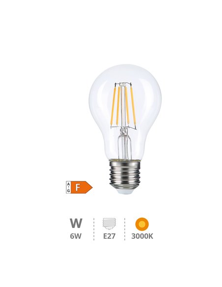 Lámpara LED estándar Serie Oro 6W E27 3000K